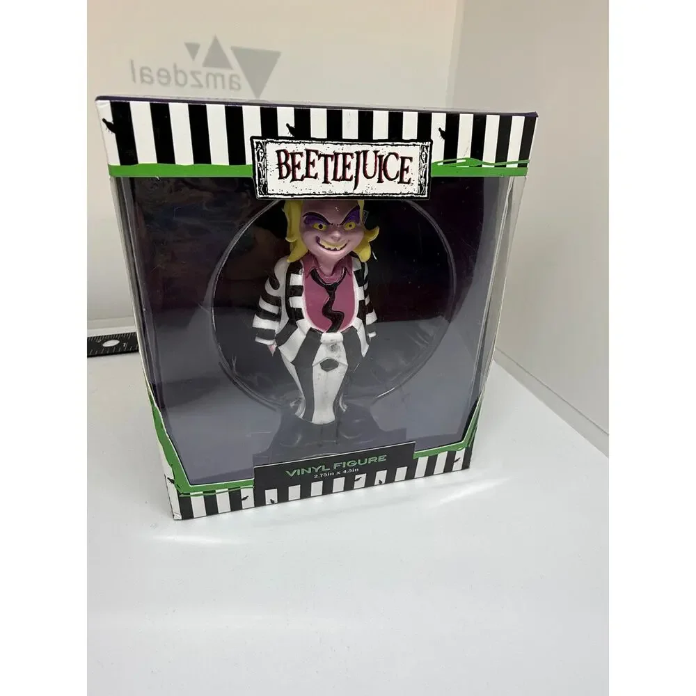 Beetlejuice CultureFly Vinyl Figure 4.5in Horror Goth Striped Suit Boxed TV 2024